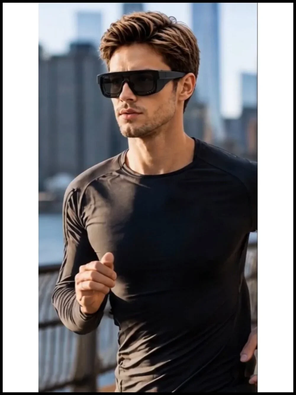 Fit Over Glasses Polarized Sunglasses with Side Shields TR90 Frame Sports